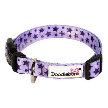 Doodlebone Bold Dog Collar Violet Star 6-11