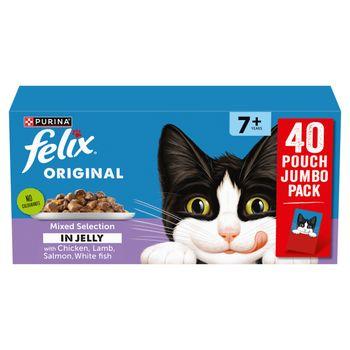FELIX Original Senior 7+ Mixed Selection in Jelly Wet Cat Food 40x85g