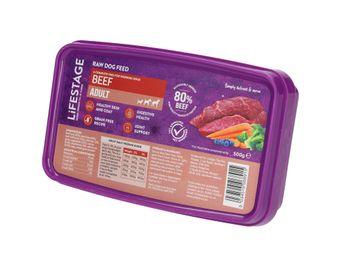 Lifestage Grain Free Raw Dog Food Beef 500g