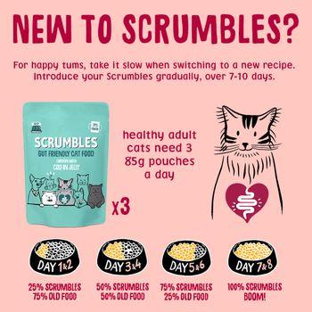 Scrumbles Grain Free Wet Cat Jelly Recyclable Pouch Fish Selection 8x85g