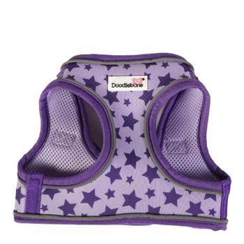Doodlebone Snappy Violet Star Dog Harness, Extra Large