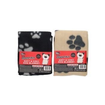 Pet Living Pet Blanket, Black & Beige. M-L