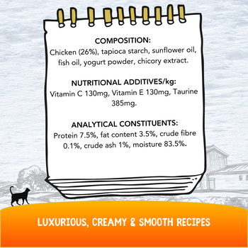 Cookhouse Luxury Licks Puree Cat Treat Chicken 6x15g
