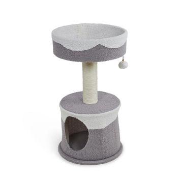 Petface Teddy Fleece Cat Scratch Post & Bed