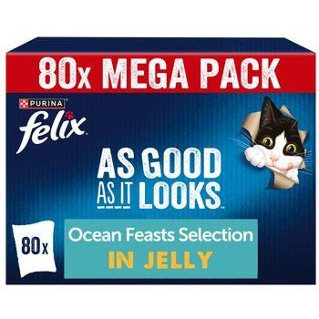 FELIX As Good As it Looks Senior 7+ Meat in Jelly Wet Cat Food 80x85g