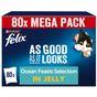 FELIX As Good As it Looks Senior 7+ Meat in Jelly Wet Cat Food 80x85g