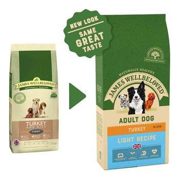 James Wellbeloved Dog Light Turkey & Rice Dry Dog Food, 12.5kg