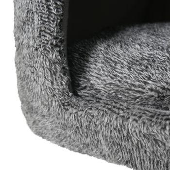 Rosewood Grey Teddy Bear Cat Bed