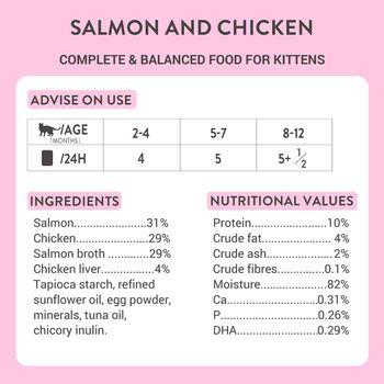 Schesir Complete and Balanced Wet Kitten Food Salmon in Mousse 70g