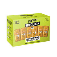 KatKin BIG CLUCK Fresh Cat and Kitten Food, Multipack (Chicken) 12x80g