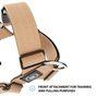 BullyBillows Dog TRI-Harness Military Tan Medium