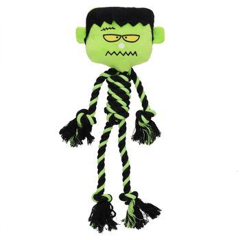 Pet Living Plush Monster Head Rope Body Dog Toy