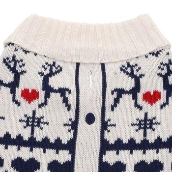 Rufus & Rosie Heart Reindeer Dog Jumper Small