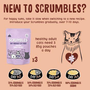 Scrumbles Grain Free Wet Cat Jelly Recyclable Pouch Meat Selection 8x85g