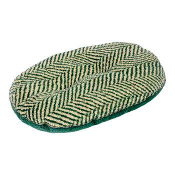 Danish Design Fleece Green Herringbone Quilted Dog Mattress Large