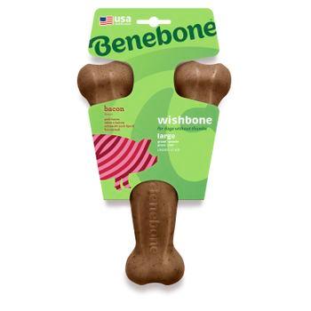 Benebone Wishbone Bacon Dog Toy Large