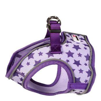 Doodlebone Snappy Violet Star Dog Harness, Large