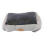 Pet Brands Herringbone Square Dog Bed, Small, Grey