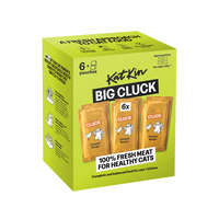 KatKin BIG CLUCK Fresh Cat and Kitten Food, Multipack (Chicken) 6x80g