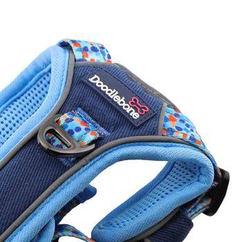 Doodlebone 'With Me' Dog Harness Blue 1-2
