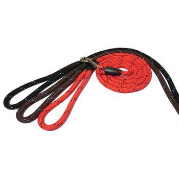 Rosewood Rope Twist Dog Lead Red & Black 64"