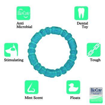 Rosewood Biosafe Puppy Ring Dog Toy Blue