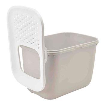 Savic Hop In Top Cat Litter Tray Mocca & White