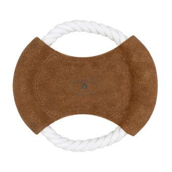 Banbury & Co Rural Retreats Suede and Rope Frisbee Dog Toy