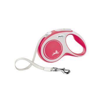 Flexi New Comfort S Tape Dog Lead 5m Red