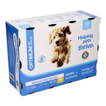 Optimum Pet Health Puppy Dog Food Trays, 12x395g