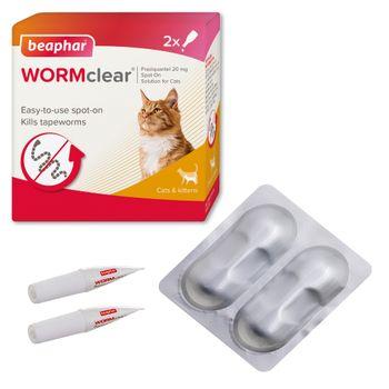 Beaphar WORMclear Spot-On for Cats, 2 Pipettes
