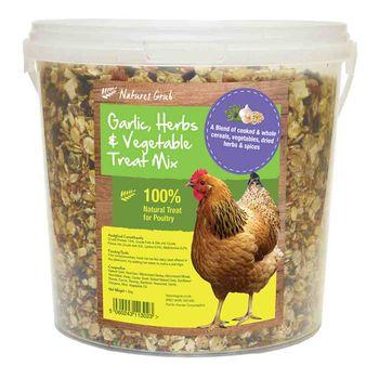 Natures Grub Garlic Herbs & Veg Treat Mix for Poultry, 1.2kg