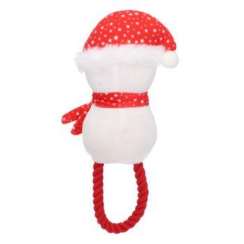 Rosewood Squeaky Plush & Rope Christmas Dog Toy