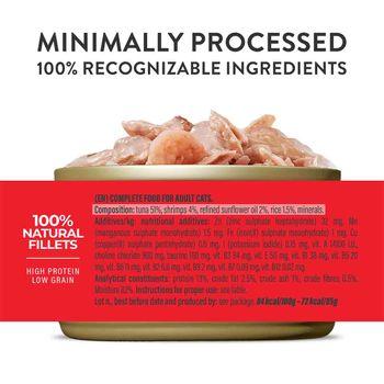 Schesir Complete and Balanced Wet Cat Food Tuna with Shrimps 85g