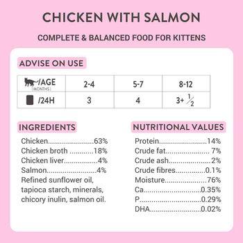 Schesir Baby Complete Wet Food for Kittens Chicken Salmon in Fillets 70g