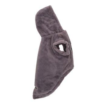 Rufus & Rosie Grey Faux Fur Dog Hoodie, M