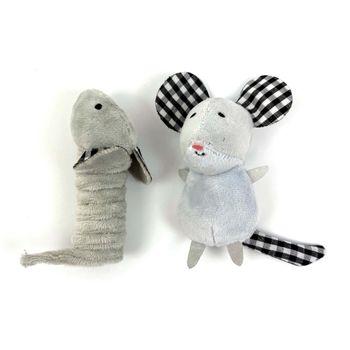 Tabby Patch Mouse Cat Toy 2 Pack