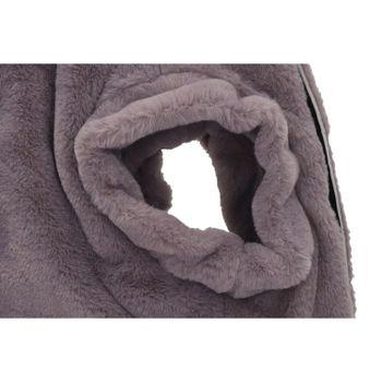 Rufus & Rosie Grey Faux Fur Dog Hoodie, M