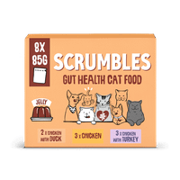 Scrumbles Grain Free Wet Cat Jelly Recyclable Pouch Meat Selection 8x85g