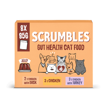 Scrumbles Grain Free Wet Cat Jelly Recyclable Pouch Meat Selection 8x85g
