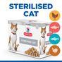 Hills Science Plan Adult Sterilised Chicken, Salmon, Turkey & Trout Wet Cat Food 12x85g