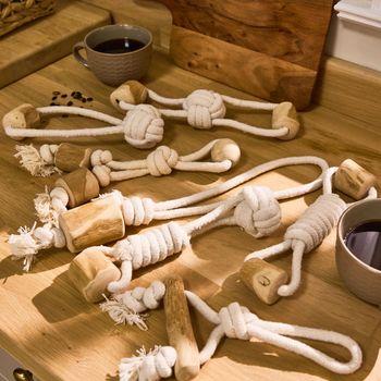 Elkwood Coffee Wood Dumbbell Dog Toy