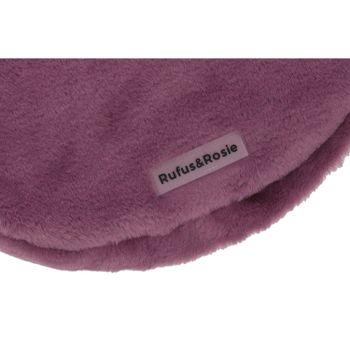 Rufus & Rosie Purple Faux Fur Dog Hoodie, S