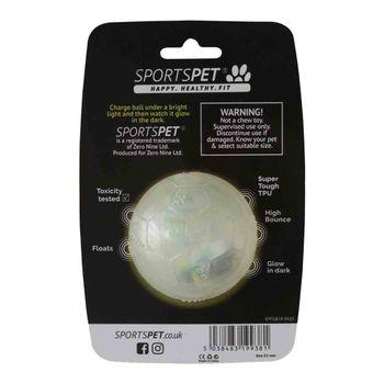 Sportspet Football Bounce Glow in the Dark Ball, Dog Toy