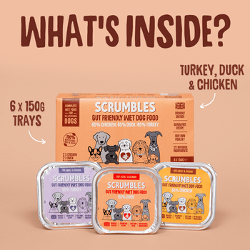 Scrumbles Grain Free Wet Dog Food Meaty Selection 6x150g