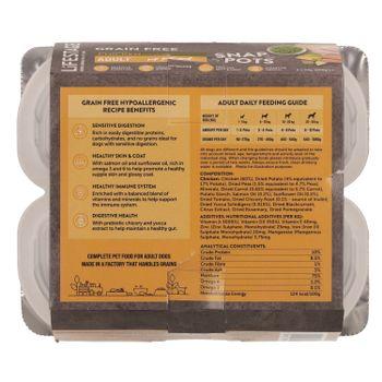 Lifestage Adult Grain Free Chicken Dog Food Tray 4x90g