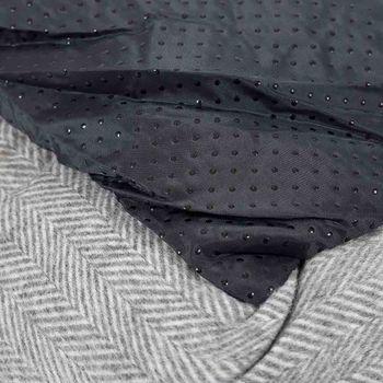 Pet Brands Herringbone Square Dog Bed, Small, Grey