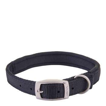 Ancol Nylon Padded Dog Collar Black 45cm Dog Collars