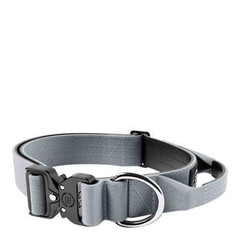 Bully Billows 4cm Combat Collar, Metal Grey, Small