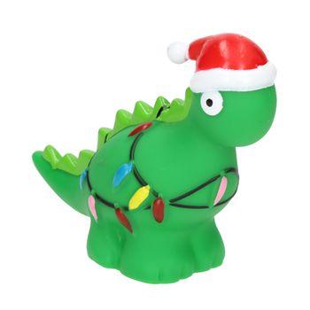 Smart Choice Squeaky Vinyl Festive Dinosaur Dog Toy